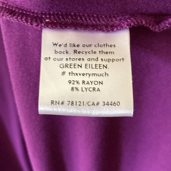Eileen Fisher Fig Purple Rayon Dress XS - Picture 3 of 4